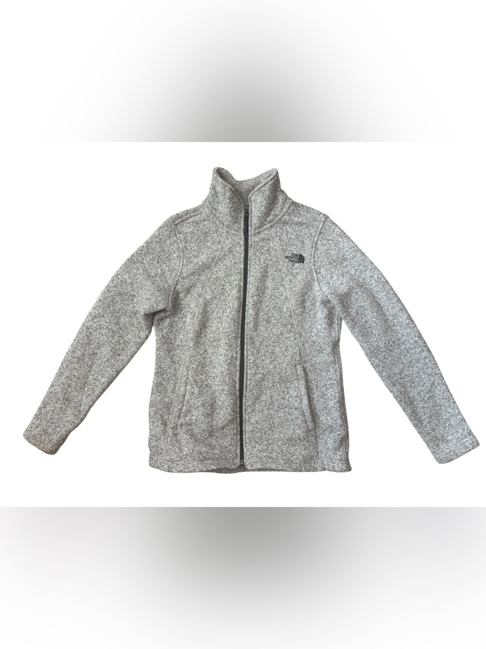 The North Face Heathered Gray Denali Full-Zip Fleece Jacket, M
